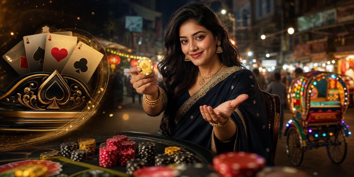 ঢাকার রাতের বাজারে তিন পাত্তি গেম খেলছেন খেলোয়াড়